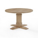 Joanna Round Dining Table Rustic Brown