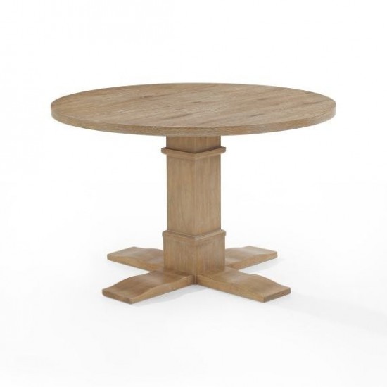 Joanna Round Dining Table Rustic Brown