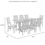 Joanna 9Pc Dining Set - Table, 6 Ladder Back Chairs, 2 Upholstered Back Chairs