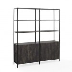 Jacobsen 2Pc Etagere Set Brown Ash/Matte Black - 2 Large Etageres