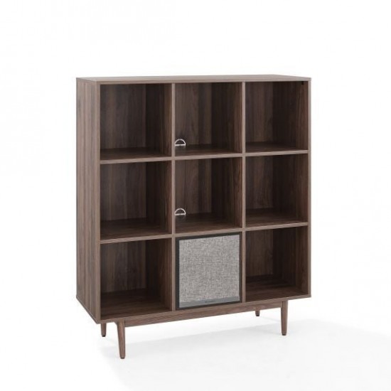 Liam 9 Cube Record Storage Bookcase With Speaker- Bookcase & Speaker