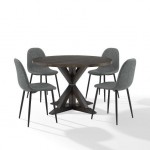 Hayden 5Pc Round Dining Set W/Weston Chairs- Table & 4 Chairs