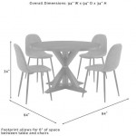 Hayden 5Pc Round Dining Set W/Weston Chairs- Table & 4 Chairs