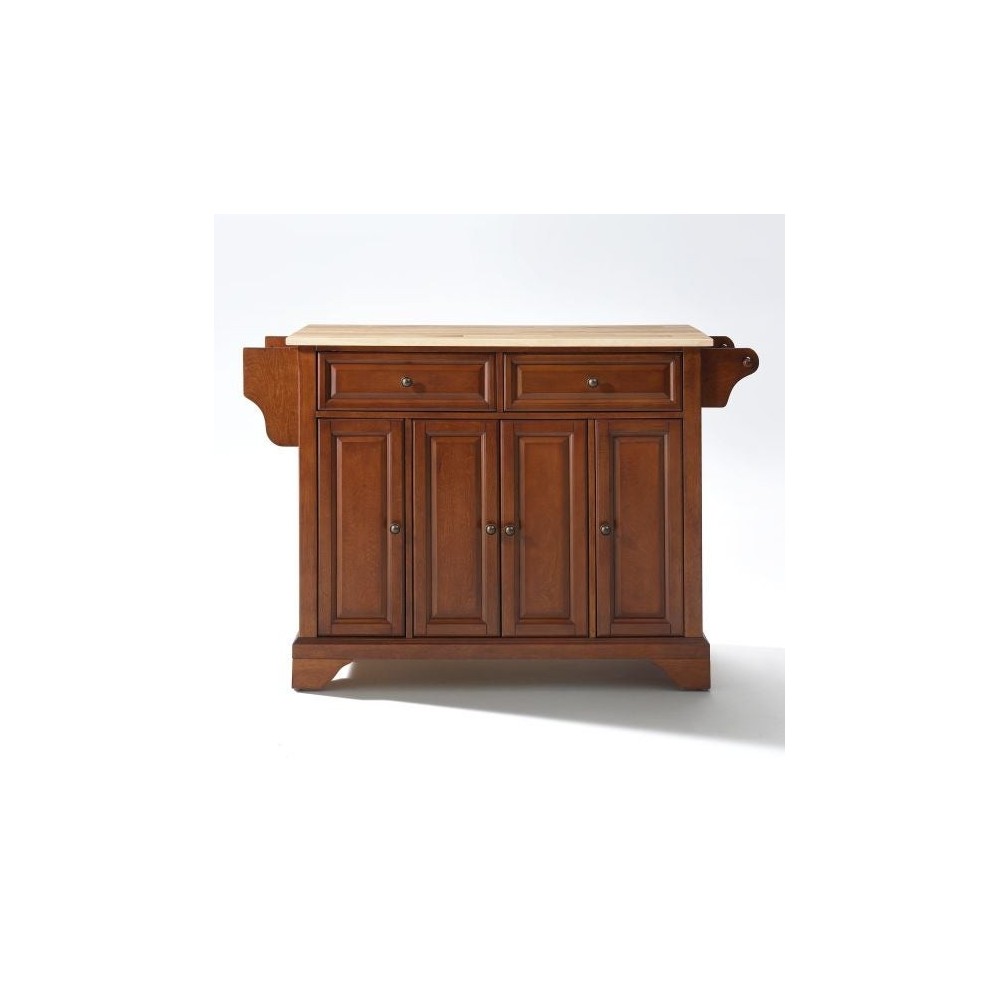 Lafayette Wood Top Full Size Kitchen Island/Cart Cherry/Natural