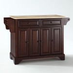 Lafayette Wood Top Full Size Kitchen Island/Cart Mahogany/Natural