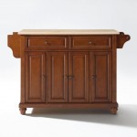 Cambridge Wood Top Full Size Kitchen Island/Cart Cherry/Natural