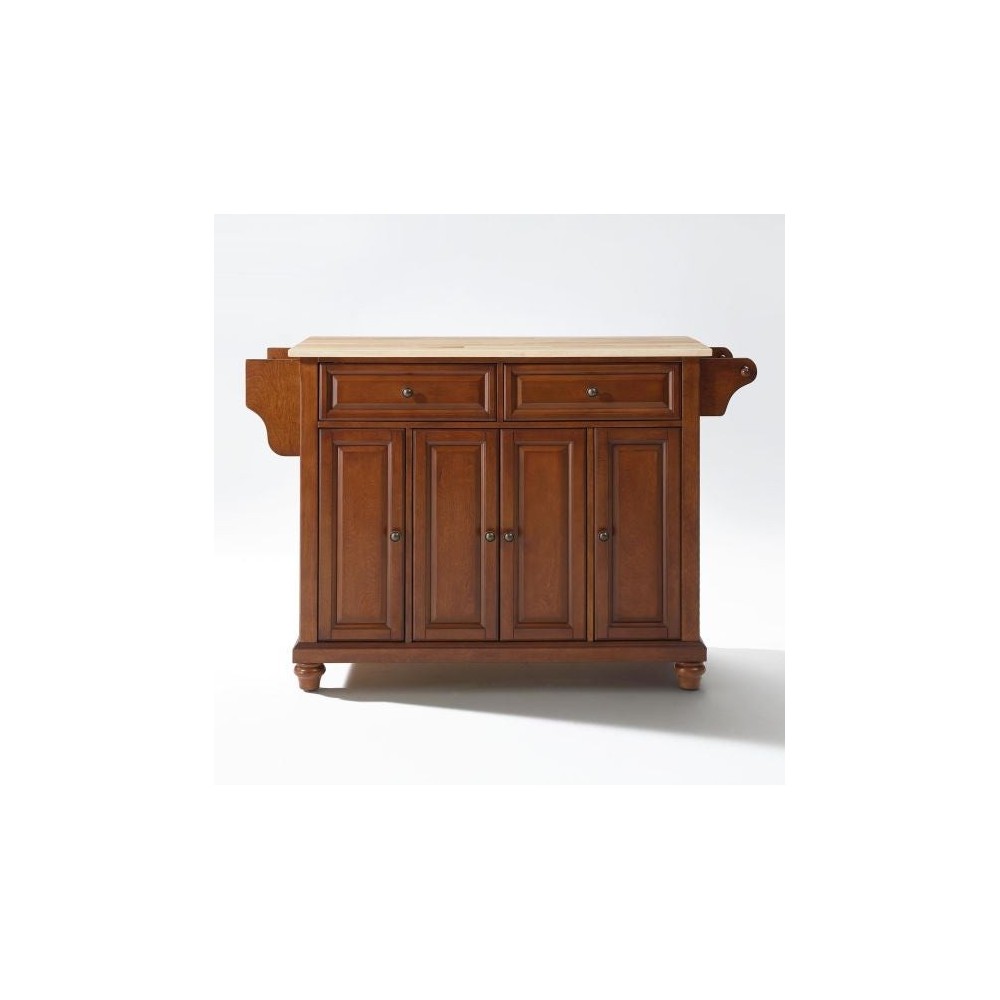 Cambridge Wood Top Full Size Kitchen Island/Cart Cherry/Natural