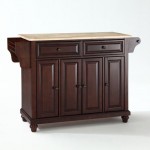 Cambridge Wood Top Full Size Kitchen Island/Cart Mahogany/Natural