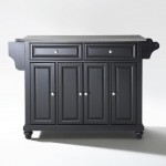 Cambridge Stainless Steel Top Full Size Kitchen Island/Cart Black