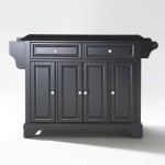 Lafayette Granite Top Full Size Kitchen Island/Cart Black/Black