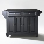 Cambridge Granite Top Full Size Kitchen Island/Cart Black/Black
