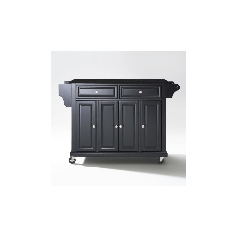 Full Size Granite Top Kitchen Cart Black/Black Full Size Granite Top Kitchen Cart Black/Black