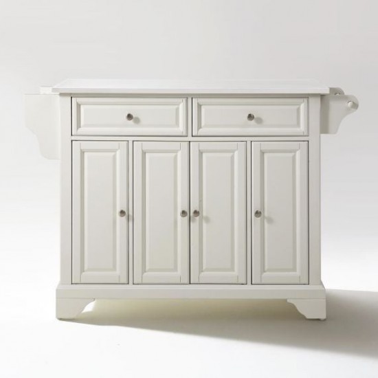 Lafayette Granite Top Full Size Kitchen Island/Cart White/White