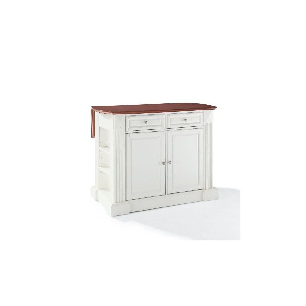 Coventry Drop Leaf Top Kitchen Island White/Cherry Coventry Drop Leaf Top Kitchen Island White/Cherry