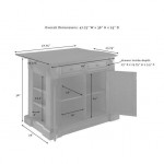 Coventry Drop Leaf Top Kitchen Island White/Cherry