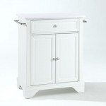 Lafayette Granite Top Portable Kitchen Island/Cart White/White