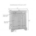 Lafayette Stainless Steel Top Portable Kitchen Island/Cart Cherry
