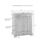 Alexandria Granite Top Portable Kitchen Island/Cart Mahogany/Gray