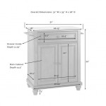 Cambridge Granite Top Portable Kitchen Island/Cart Cherry/Gray