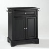 Lafayette Granite Top Portable Kitchen Island/Cart Black/Black