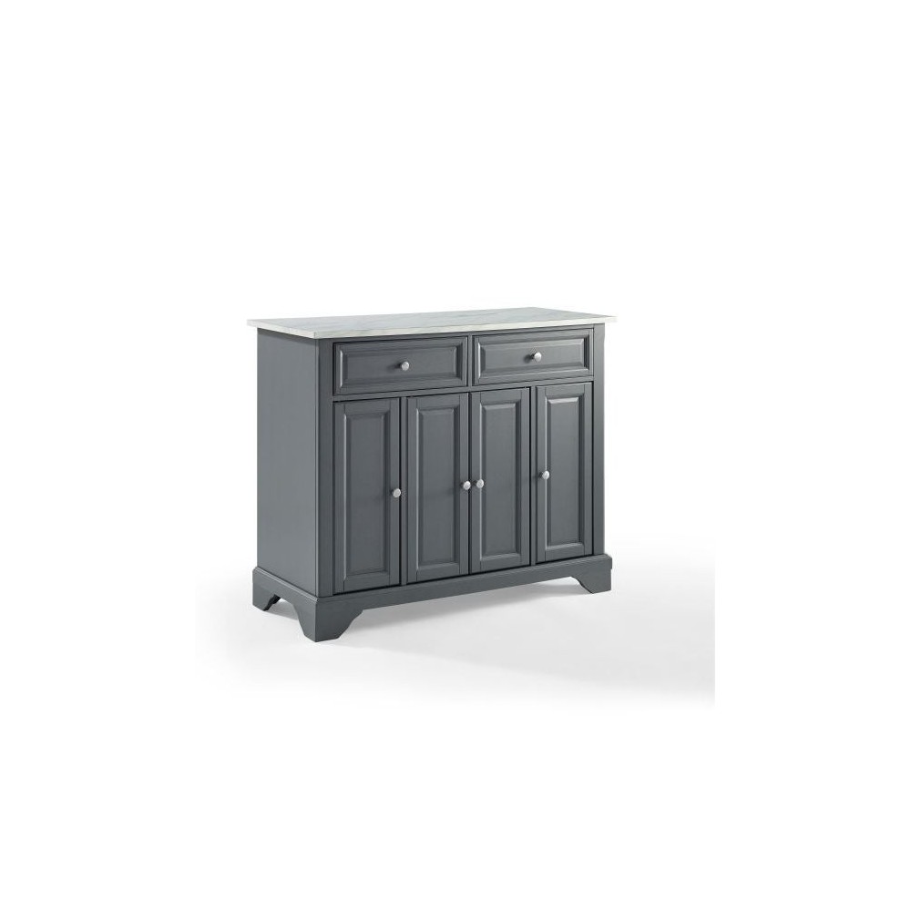 Avery Kitchen Island Distressed Gray