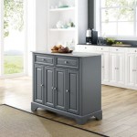 Avery Kitchen Island Distressed Gray