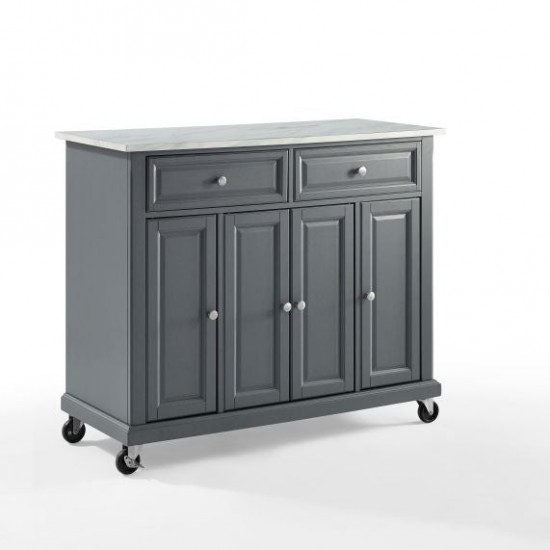 Avery Kitchen Cart Distressed Gray