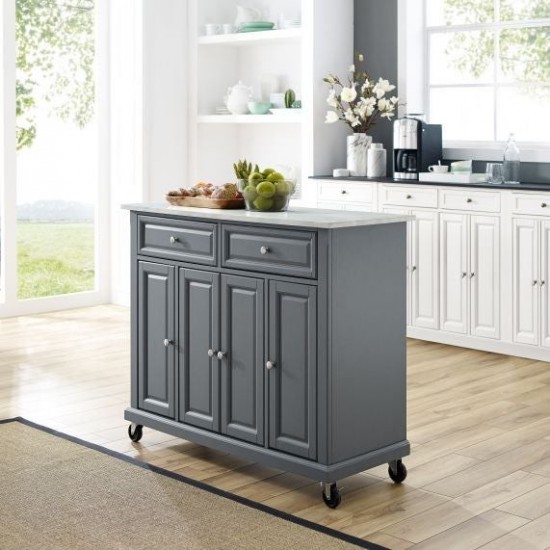 Avery Kitchen Cart Distressed Gray