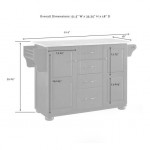 Eleanor Granite Top Kitchen Island Mahogany/Gray