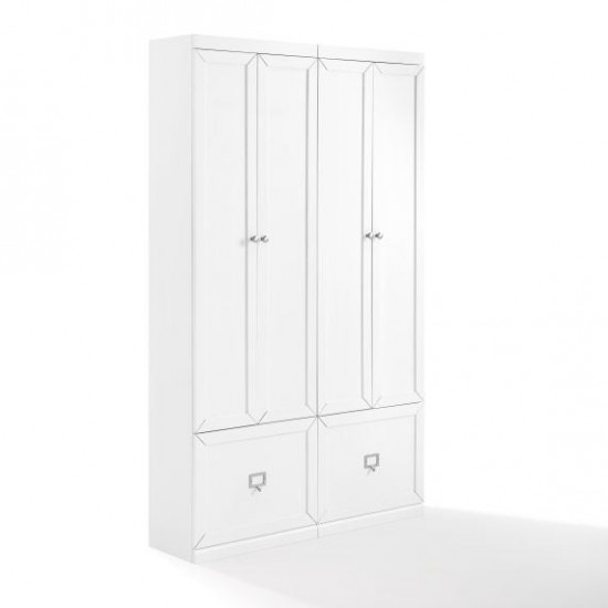 Harper 2Pc Entryway Set White - 2 Pantry Closets