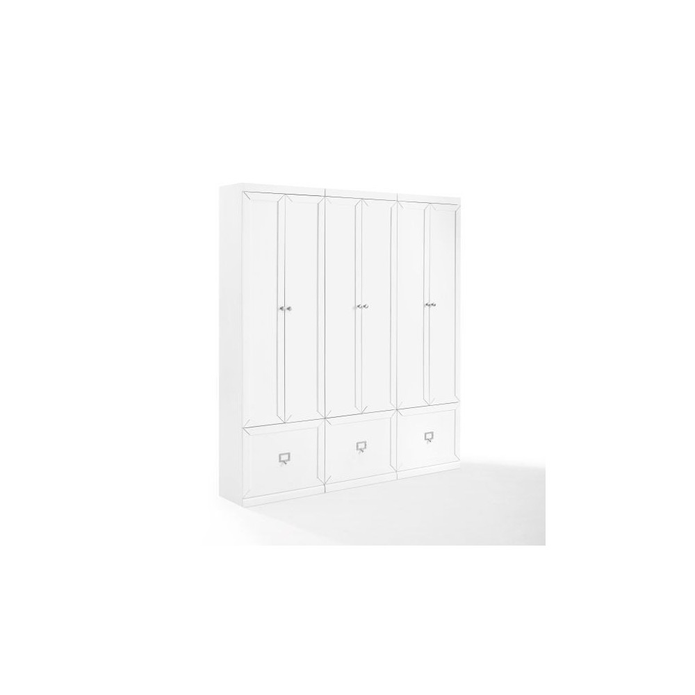 Harper 3Pc Entryway Set White - 3 Pantry Closets
