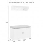 Harper 2Pc Entryway Set White - Bench & Shelf