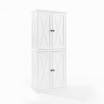 Clifton Tall Pantry Distressed White - 2 Stackable Pantries