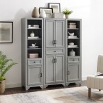 Tara 3Pc Pantry Set Distressed Gray - Pantry & 2 Linen Cabinets