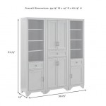 Tara 3Pc Pantry Set Distressed Gray - Pantry & 2 Linen Cabinets