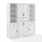 Tara 3Pc Pantry Set Distressed White - Pantry & 2 Linen Cabinets