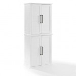 Bartlett Tall Storage Pantry White - 2 Stackable Pantries