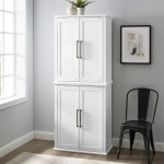 Bartlett Tall Storage Pantry White - 2 Stackable Pantries