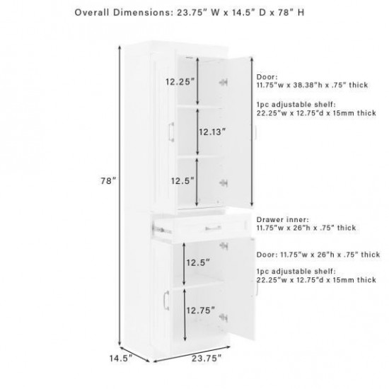Stanton Pantry White