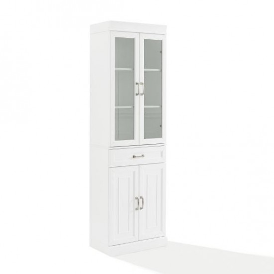 Stanton Glass Door Pantry White