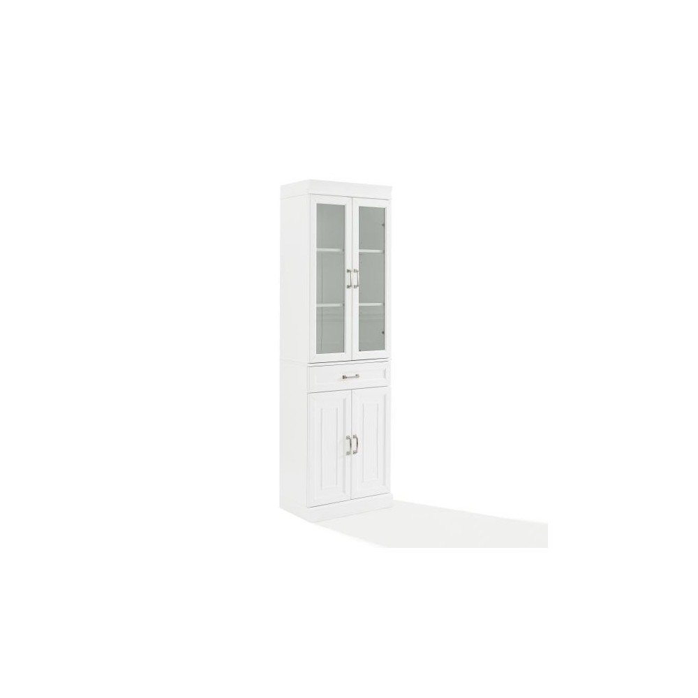 Stanton Glass Door Pantry White