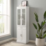 Stanton Glass Door Pantry White