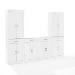 Stanton 3Pc Sideboard And Pantry Set White - Sideboard & 2 Pantries