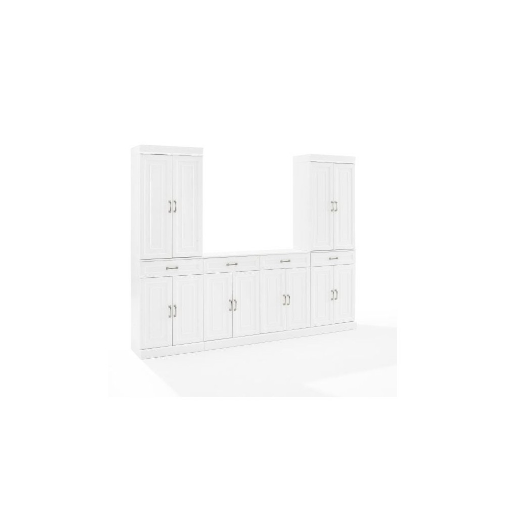 Stanton 3Pc Sideboard And Pantry Set White - Sideboard & 2 Pantries