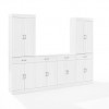 Stanton 3Pc Sideboard And Pantry Set White - Sideboard & 2 Pantries