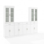 Stanton 3Pc Sideboard And Glass Door Pantry Set White - Sideboard & 2 Pantries