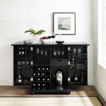 Alexandria Expandable Bar Cabinet Black