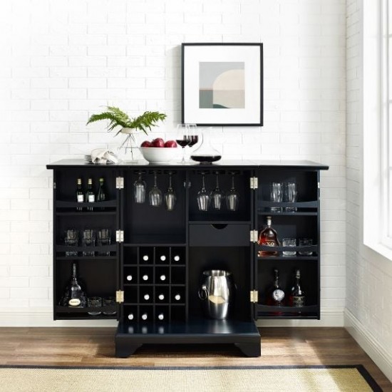 Lafayette Expandable Bar Cabinet Black