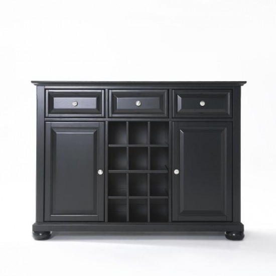 Alexandria Sideboard Cabinet W/Wine Storage Black