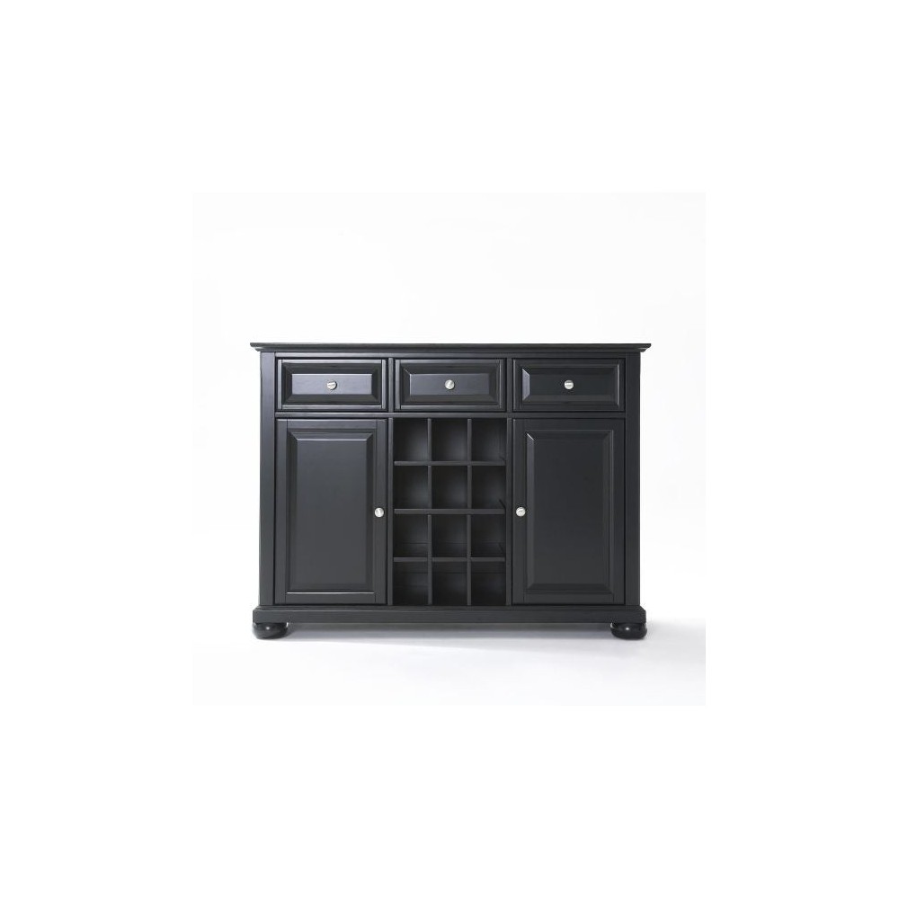 Alexandria Sideboard Cabinet W/Wine Storage Black